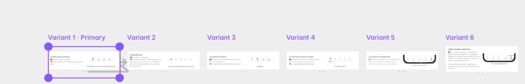 Six navigation bar accessibility variants covering color-blindness, visual cues, contrast, and feedback